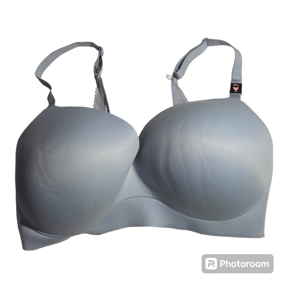 NWT Victorias Secret Bra Size 38DDD Light Blue Incredible Plunge Padded Wireless - Picture 1 of 12